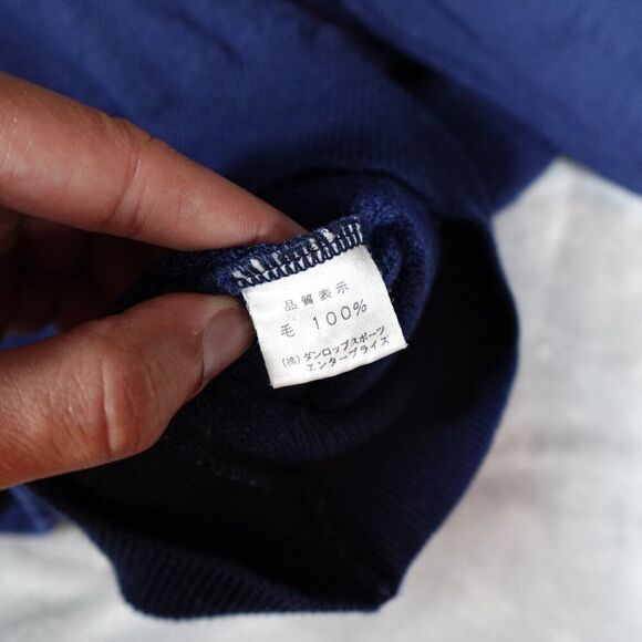 Vintage Japan Open Golf Championship V Neck Sweater Womens L Wool Preppy Blue - Picture 4 of 8